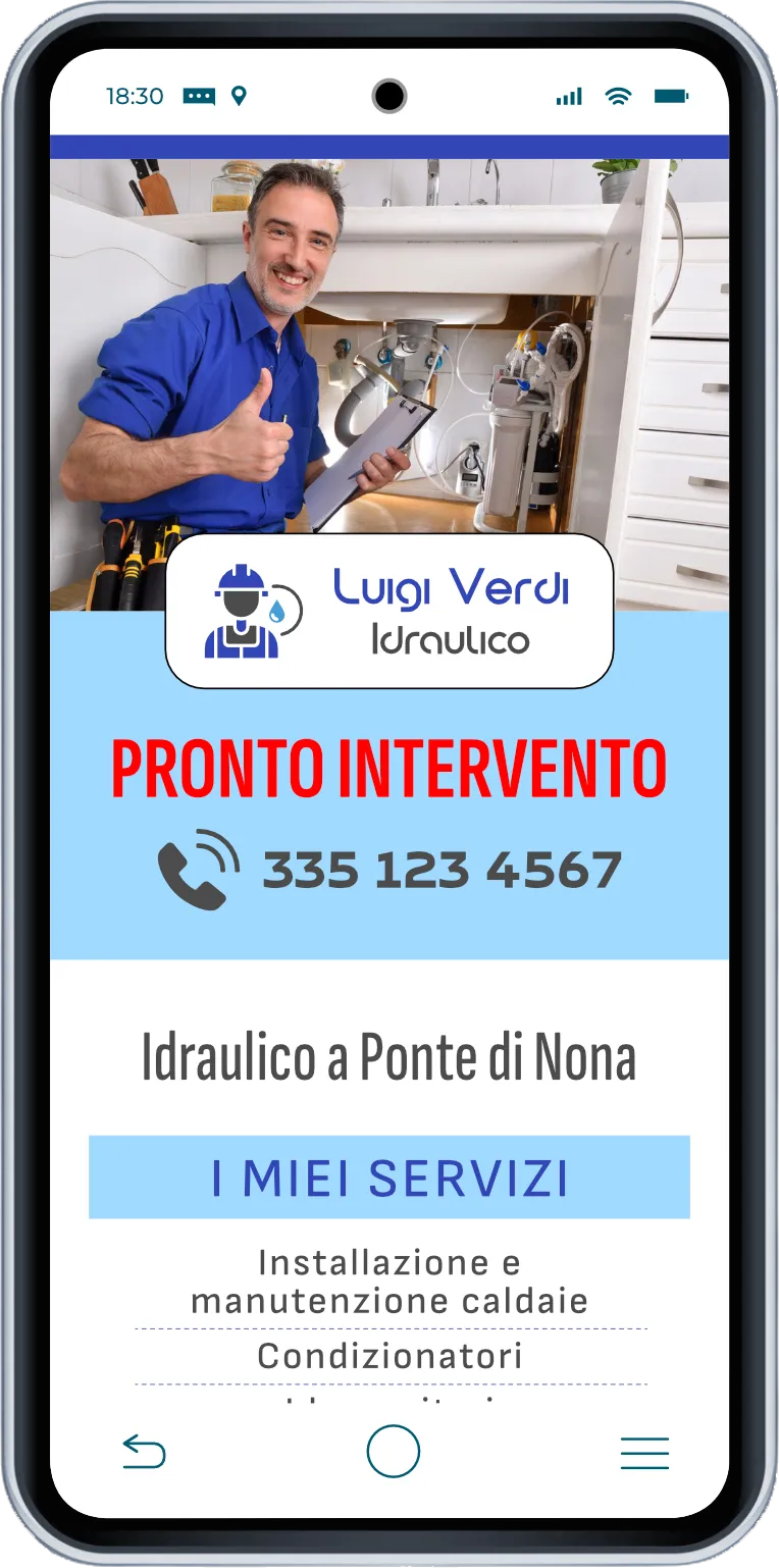 Esempio biglietto da visita digitale idraulico
